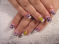 francia köröm minta